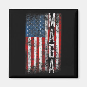 Aimant Vintage Grunge MAGA American Fun Drapeau Amusant C
