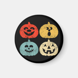 Aimant Vintage Halloween Citrouilles femmes, hommes, enfa