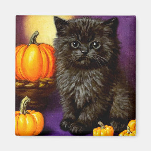 Aimant Vintage Halloween Kitten
