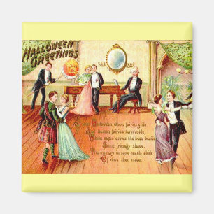 Aimant Vintage Halloween Salutations Dancing