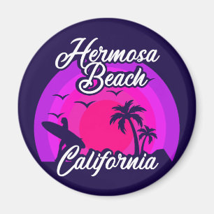 Aimant Vintage Hermosa Beach Californie