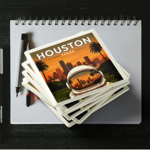 Aimant Vintage Houston Texas
