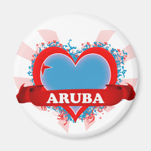 Aimant Vintage I Love Aruba
