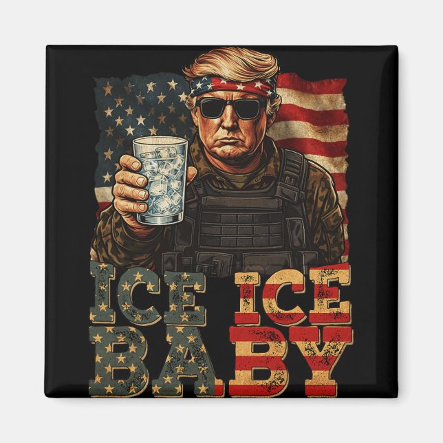 Aimant Vintage Ice Ice par Funny Trump _4  (Devant)
