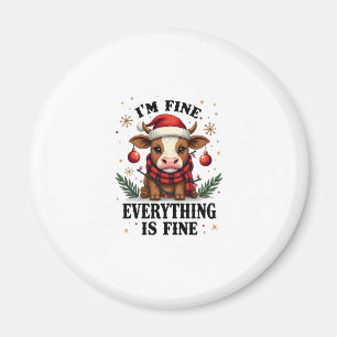 Aimant Vintage Im Fine Everything Is Fine Vache Highland