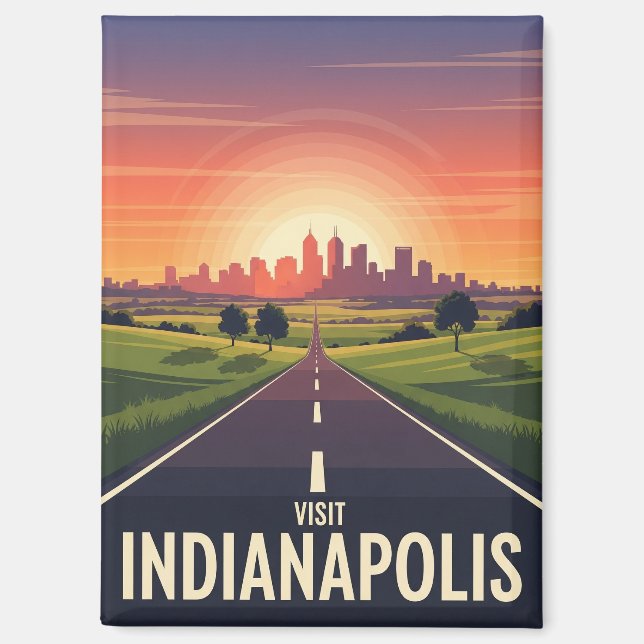 Aimant Vintage Indiana Indianapolis (Recto)