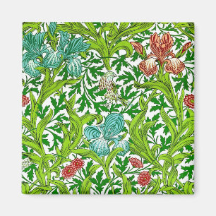 Aimant Vintage Iris Bird Floral Motif William Morris