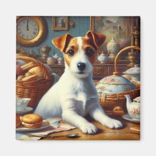 Aimant Vintage Jack Russell Terrier Peinture