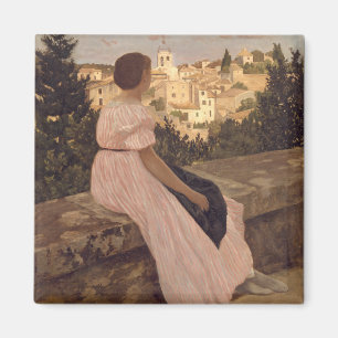Aimant Vintage Jean Frederic Bazille La Robe Rose