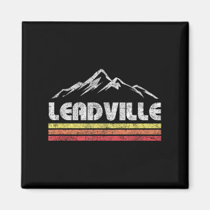 Aimant Vintage Leadville Colorado Retro Mountain Bike Ski