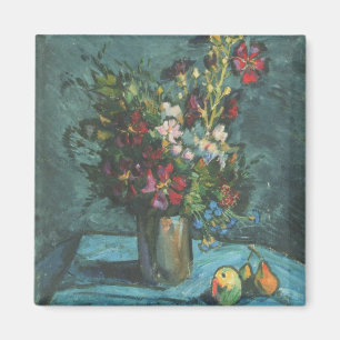 Aimant Vintage Mallows sur Fleurs Arrière - plans noires 