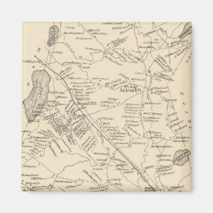 Aimant Vintage Map of Salem Massachusetts