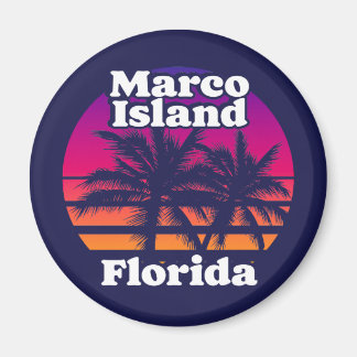 Aimant Vintage Marco Island Beach Floride
