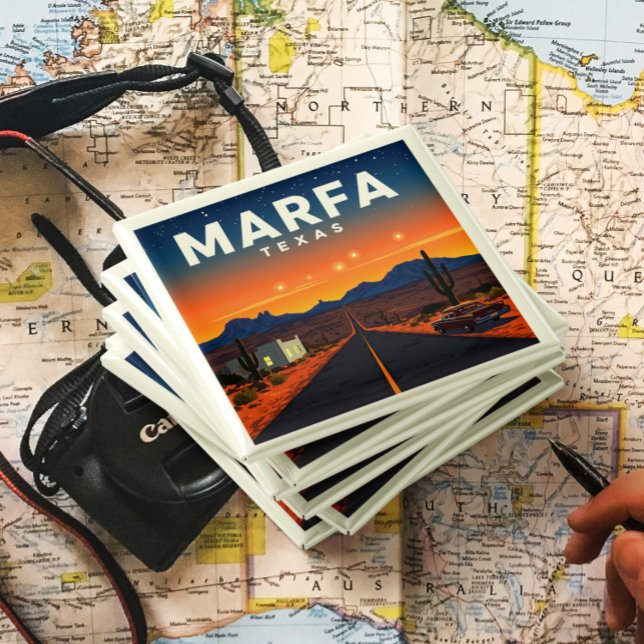 Aimant Vintage Marfa Texas (Créateur téléchargé)