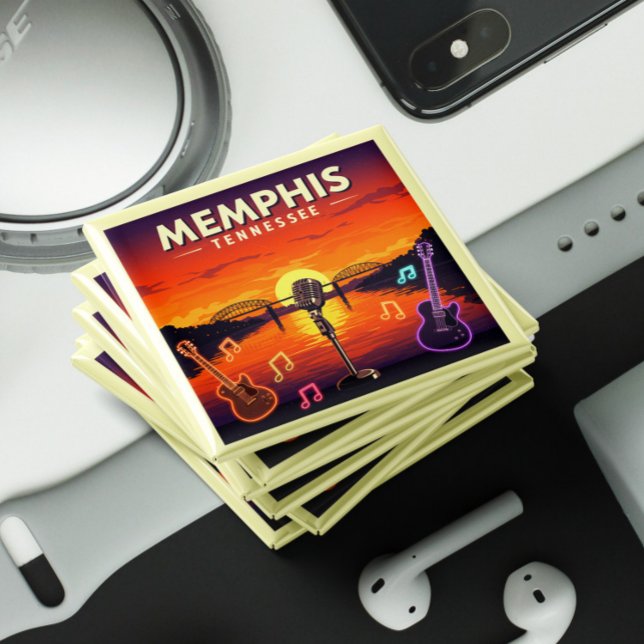 Aimant Vintage Memphis Tennessee (Créateur téléchargé)