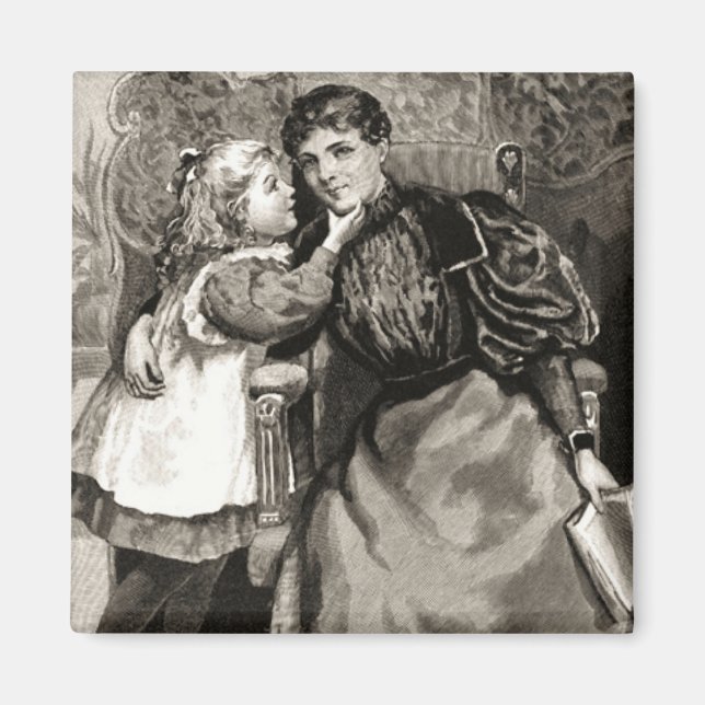 Aimant Vintage mère et fille (Devant)