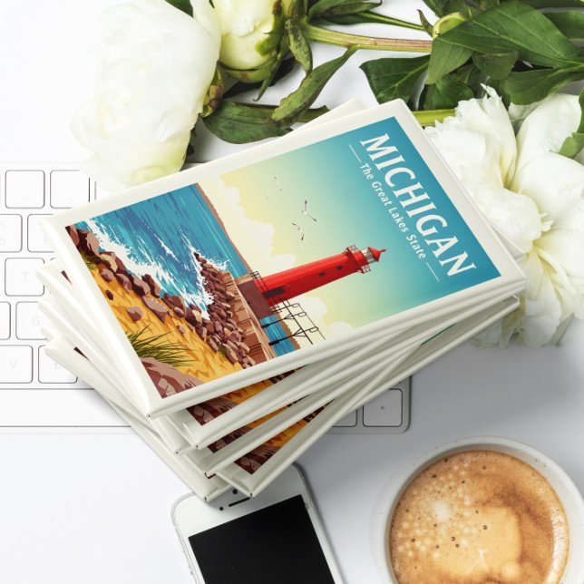 Aimant Vintage Michigan (Créateur téléchargé)