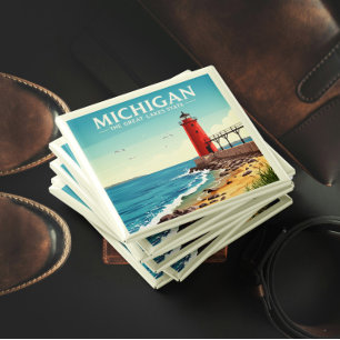 Aimant Vintage Michigan