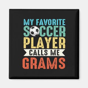 Aimant Vintage Mon Joueur de Foot Favori M'appelle Mémé _