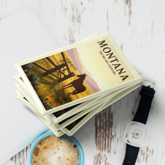 Aimant Vintage Montana (Créateur téléchargé)
