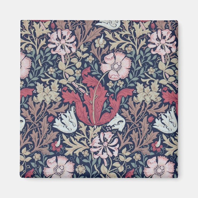 Aimant Vintage motif floral, William Morris (Devant)