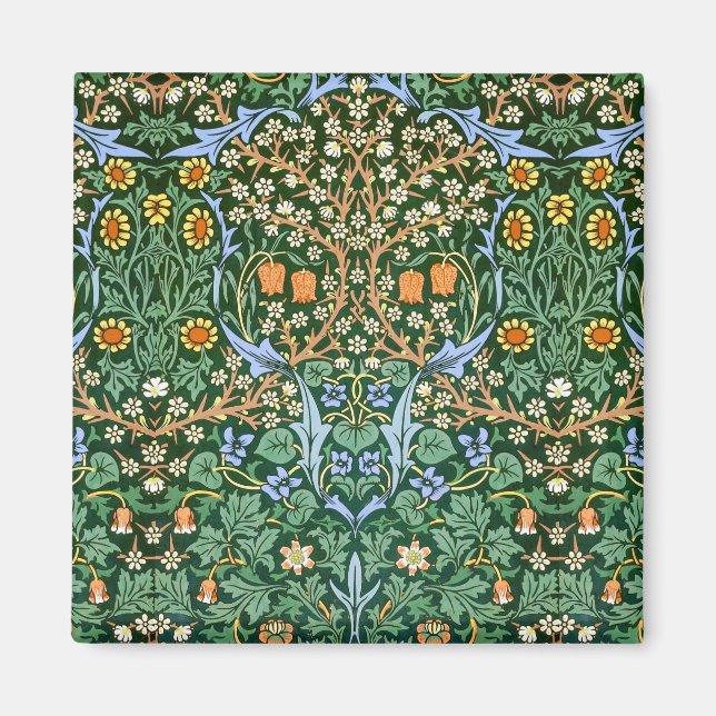 Aimant Vintage motif floral William Morris (Devant)