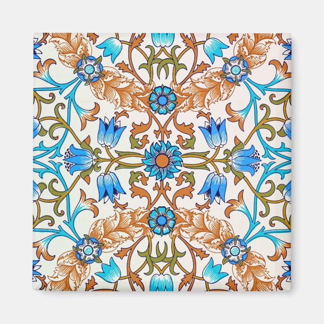 Aimant Vintage motif floral, William Morris (Devant)