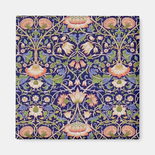 Aimant Vintage motif floral, William Morris (Devant)