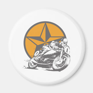 Aimant Vintage Motorcycle Racing Circle Star