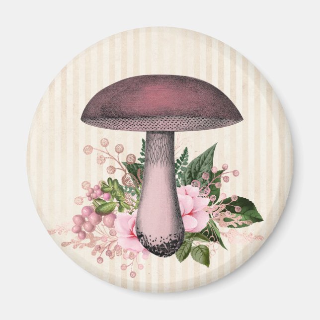 Aimant Vintage Mushroom and Floral Compilation  (Devant)
