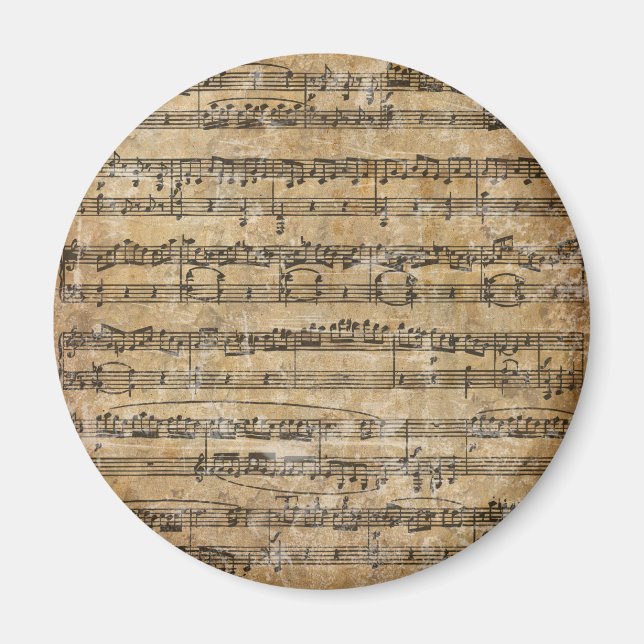 Aimant Vintage Music Sheet (Devant)