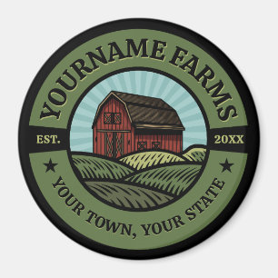 Aimant Vintage NOM AJOUT DE L'Étanche Campagne Agricole