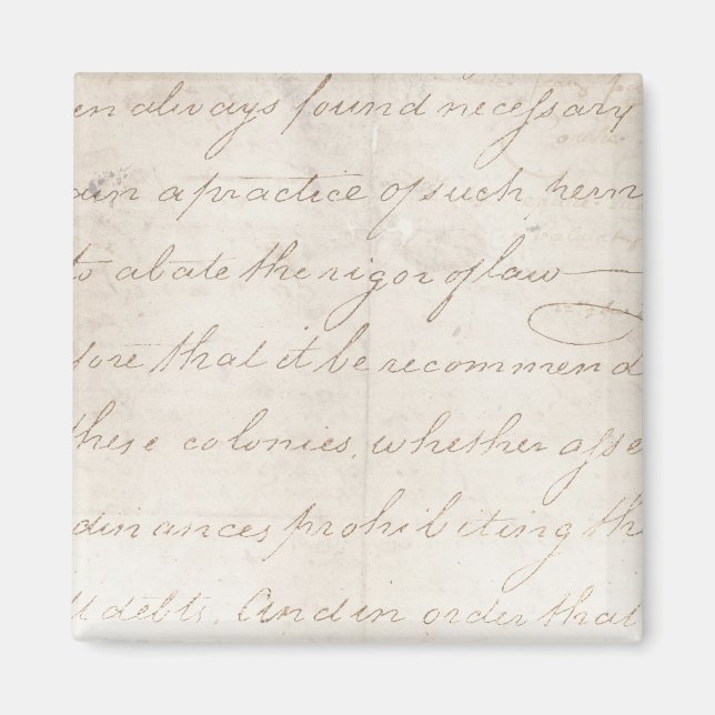 Aimant Vintage Parchment Antique Texte Modèle (Devant)