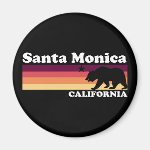 Aimant Vintage Père Noël Monica Californie