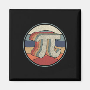 Aimant Vintage Pi Day Math les années 70 80s Reto Pi Symb