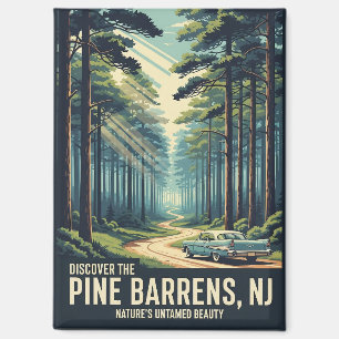 Aimant Vintage Pine Barrens New Jersey Travel