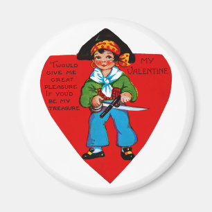 Aimant Vintage Pirate Valentine