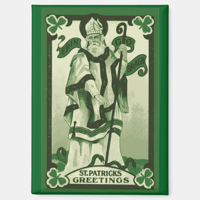 Aimant vintage pour la Saint-Patrick (Recto)