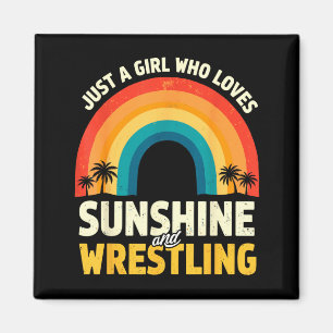 Aimant Vintage pour une fille qui aime Sunshine Wrestling