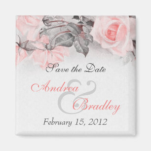 Aimant Vintage Primrose Rose Mariage