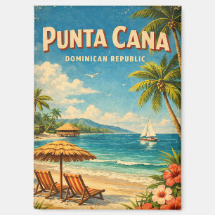 Aimant Vintage Punta Cana République dominicaine Rustique