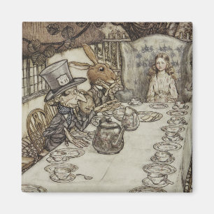 Aimant Vintage Rackham Mad Tea Party Alice au pays des me