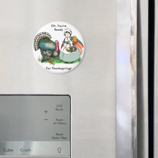 Aimant Vintage Ready For Thanksgiving (In situ (réfrigérateur))