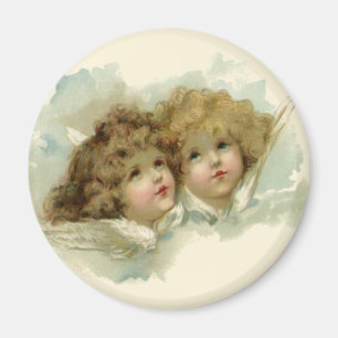 Aimant Vintage Religion, Anges victoriens dans les nuages