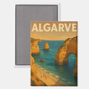 Aimant Vintage Retro Algarve Portugal Travel