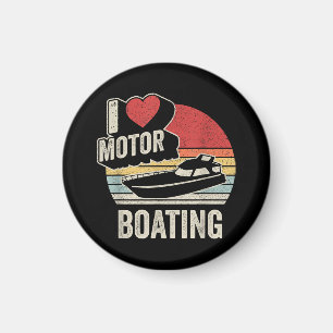 Aimant Vintage Rétro J'adore Le Motonautisme Drôle De Bat