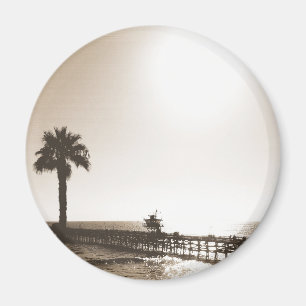 Aimant vintage rétro jetée de san clemente californie sép