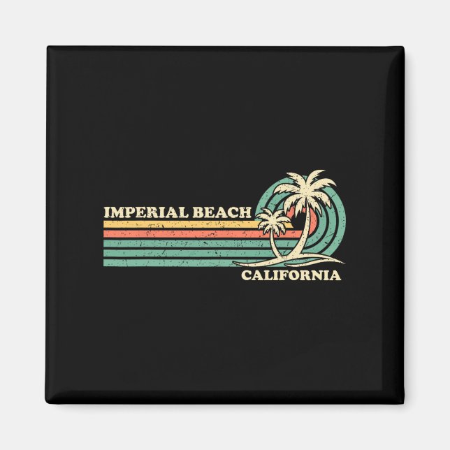 Aimant Vintage Retro Summer Vacances California Imperial (Devant)