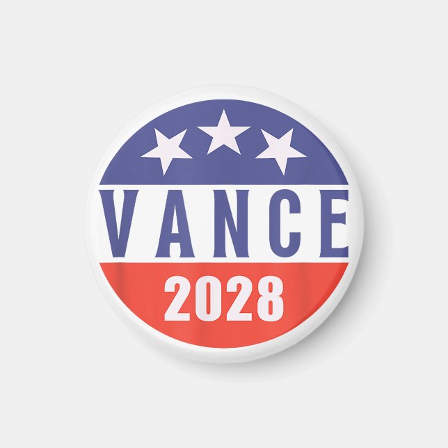 Aimant Vintage Retro Vance 2028 pour l'élection président (Devant)