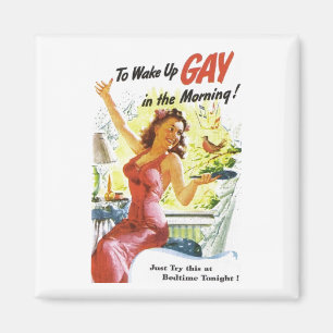 Aimant Vintage "Réveiller Gay"